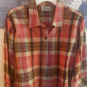 Company Collection Plus Size Plaid Shirt -XL